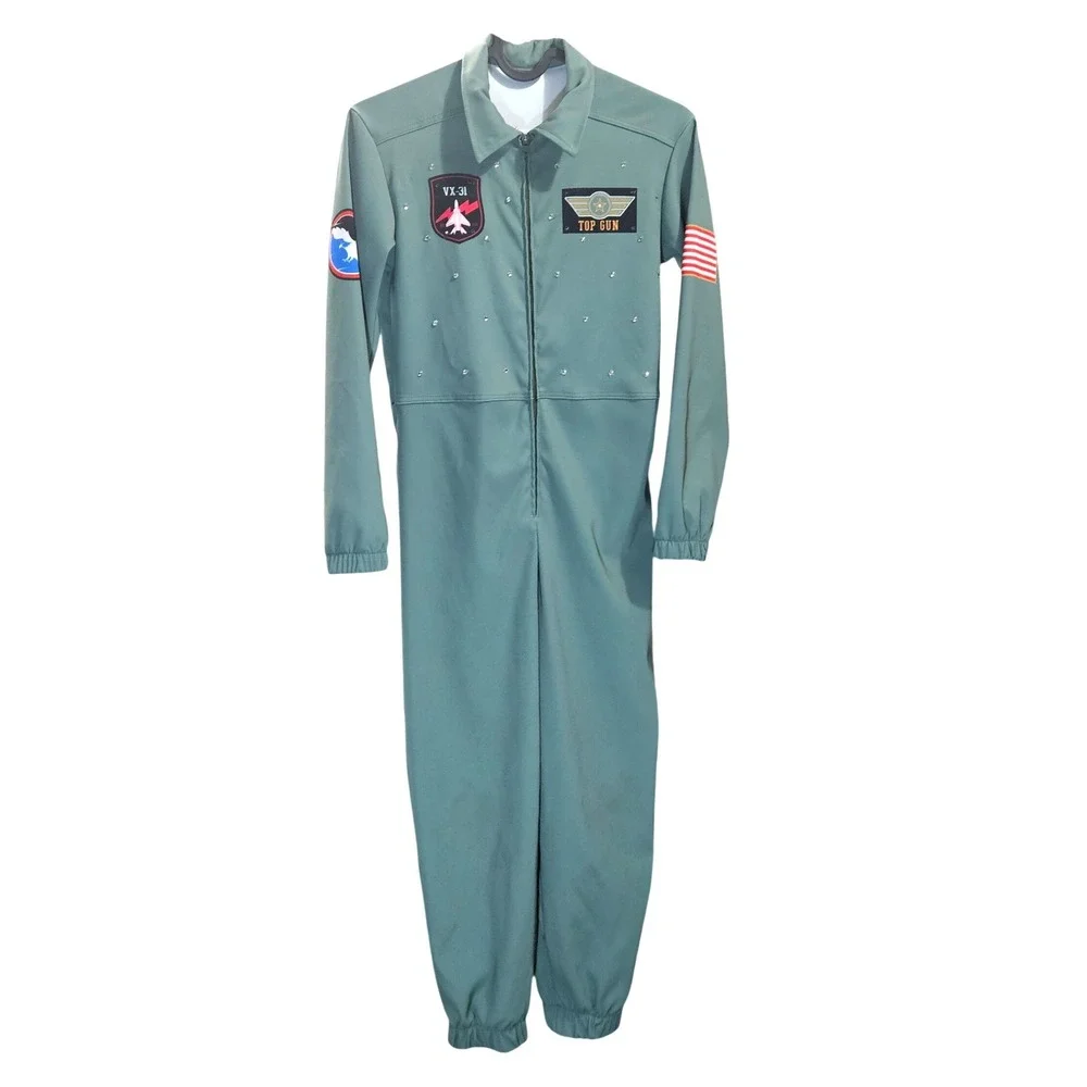 Top Gun Maverick Air Force‎ Flight Jumpsuit Costume Youth 10C Dance Stage